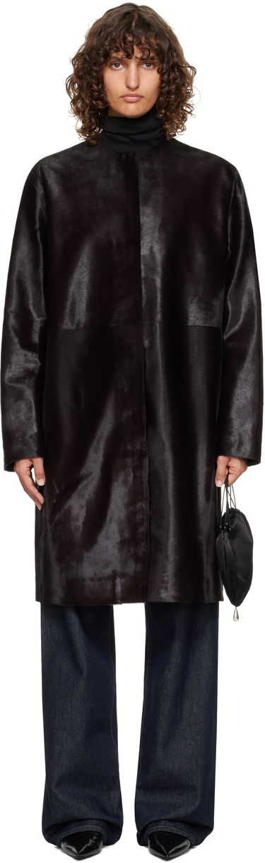 Kabáty Loulou de Saison Loulou de Saison Miller Pony Effect Leather Coat Čierna | MILLER, 0