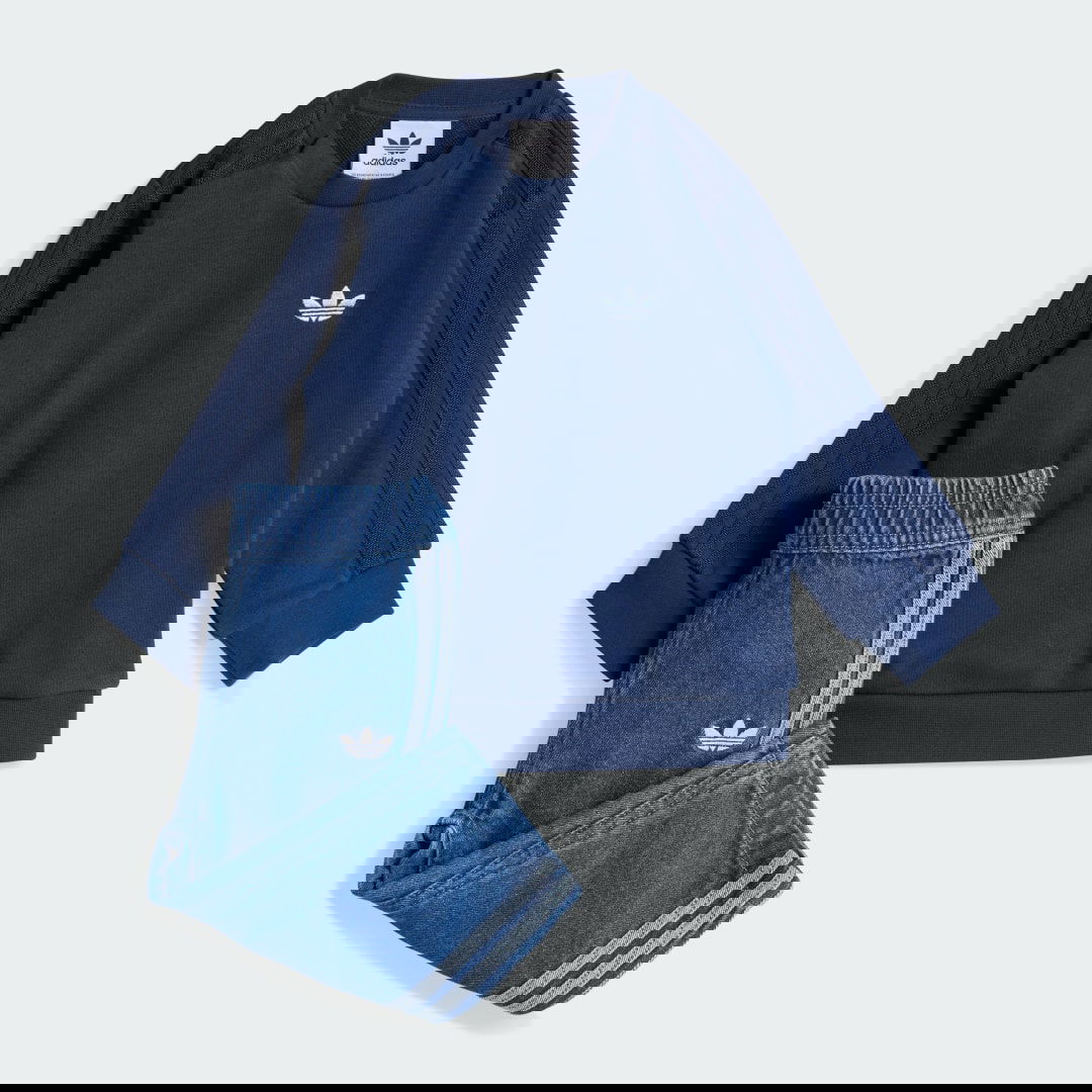 Súprava adidas Performance Denim Crew Set Modrá | JD5826, 0