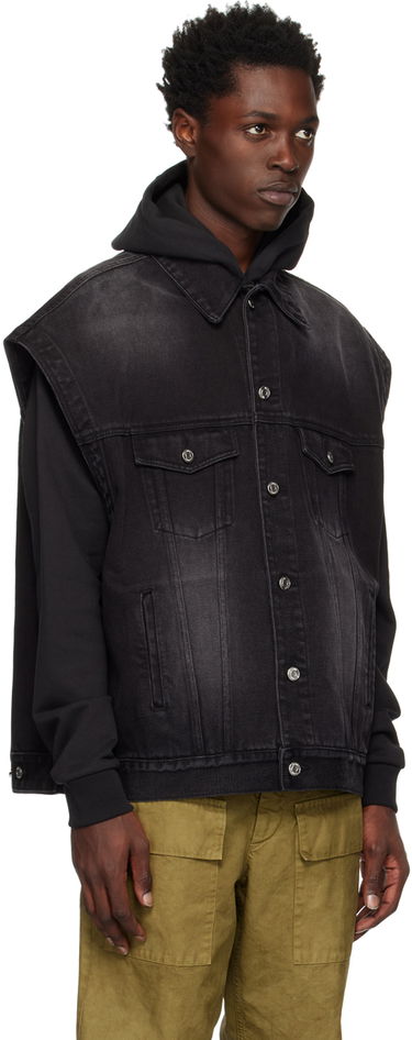 Vesta We11done We11done Oversized Trucker Denim Vest Čierna | WD-DV3-22-385-U-BK, 1
