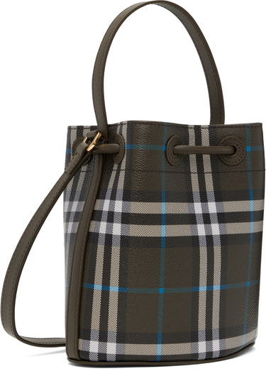 Kabelka Burberry Burberry Mini Check Bucket Bag Zelené | 8108303, 2