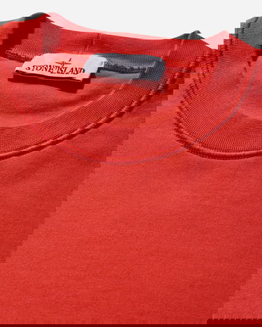 Mikina Stone Island Garment Dyed Crewneck Sweatshirt Červená | K1S15-6100044-S0051 V008A, 4