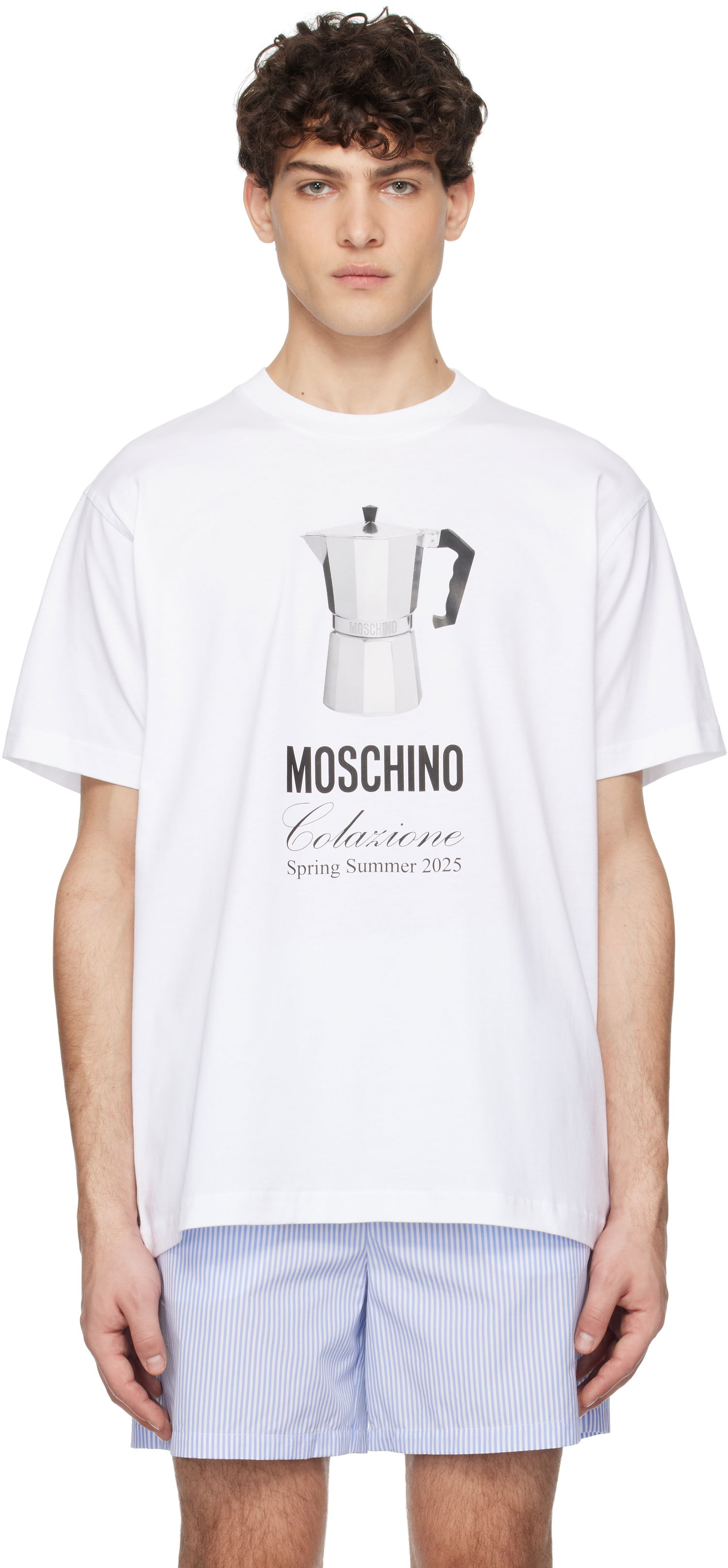 Tričko Moschino Moschino Breakfast Graphic T-Shirt Biela | 251ZZA070602411001, 0