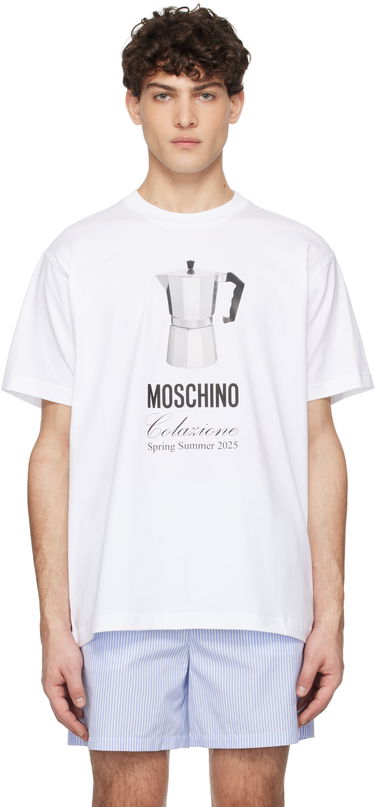 Tričko Moschino Moschino Breakfast Graphic T-Shirt Biela | 251ZZA070602411001, 0