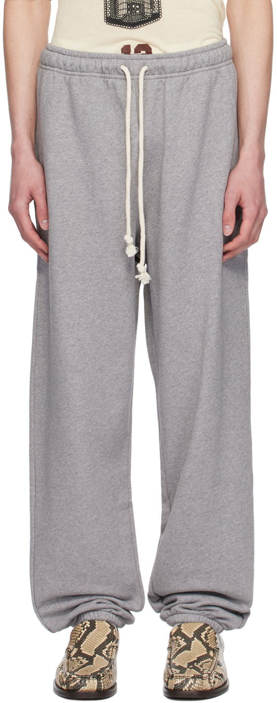 Tepláky Acne Studios Gray Logo Patch Sweatpants Šedá | CK0113-, 0
