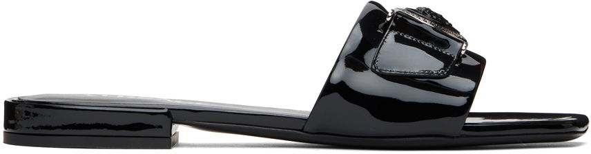 Tenisky a topánky Versace Black Medusa Buckle Leather Mules Čierna | 1014877_D2VE, 0