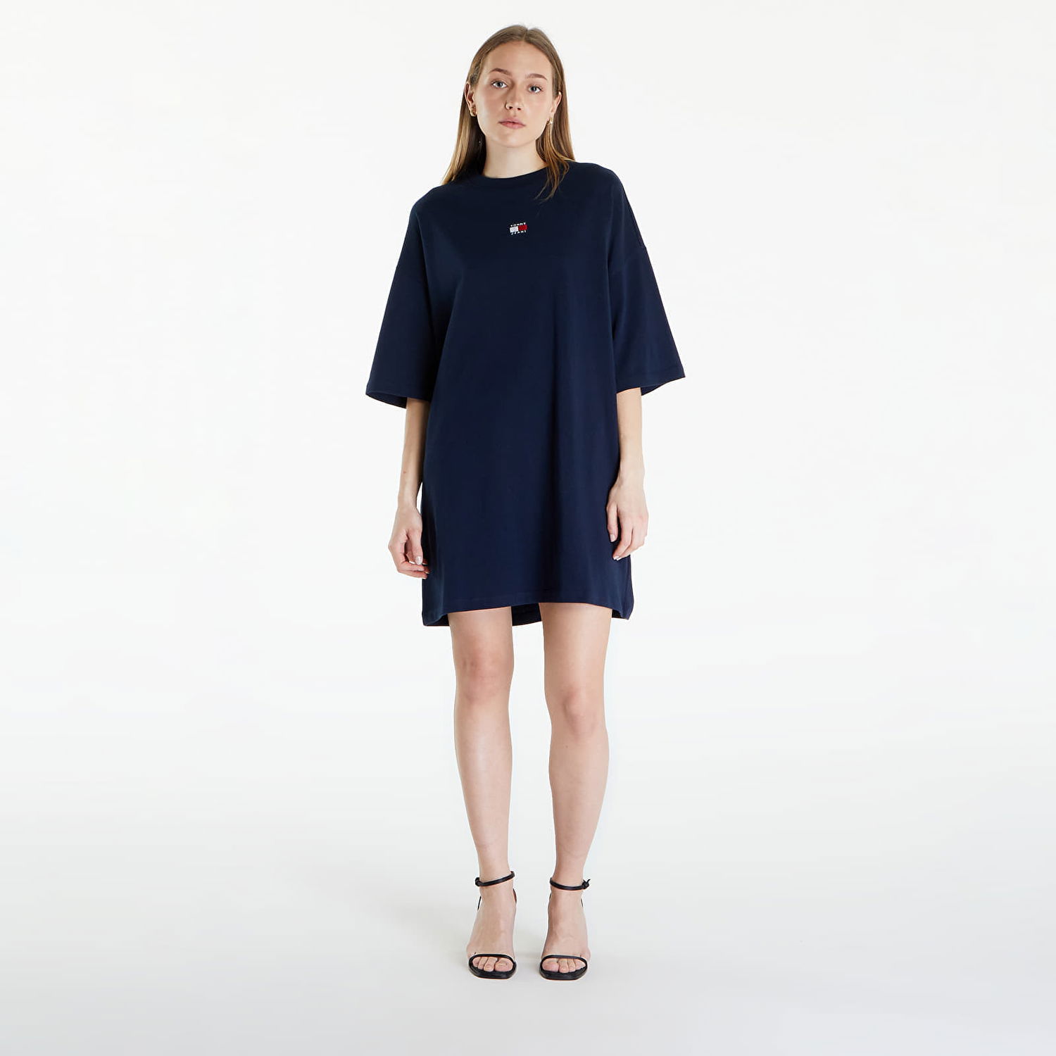 Šaty Tommy Hilfiger Tommy Jeans Badge Tee Dress Navy | DW0DW18145 C1G, 0