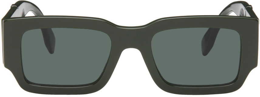 Green '' Diagonal Sunglasses