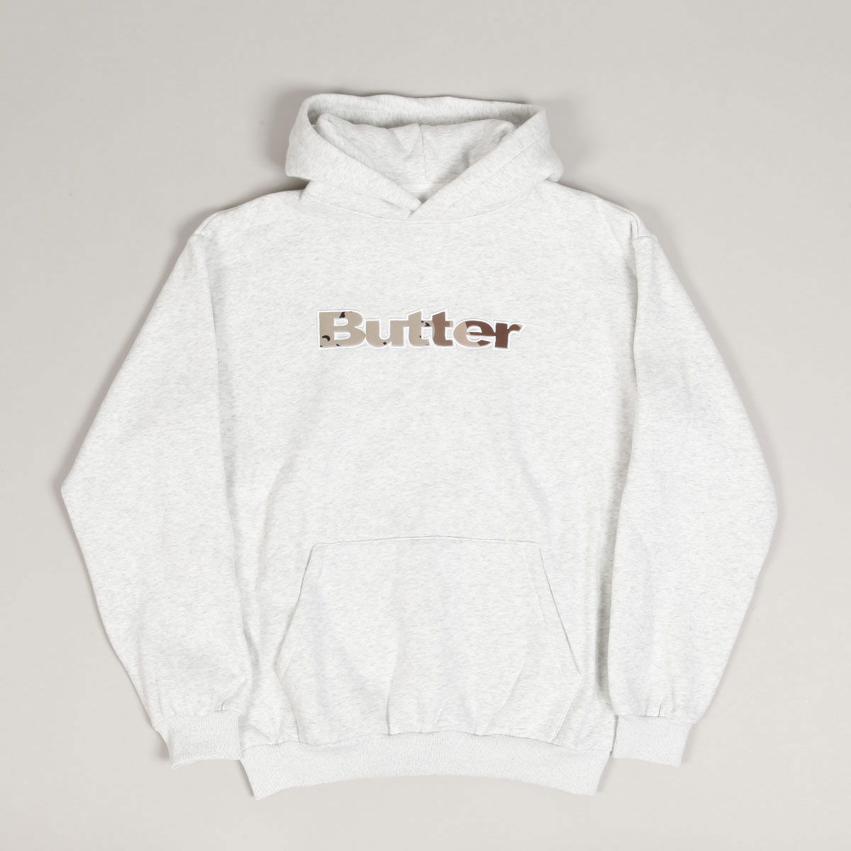 Mikina Butter Goods Butter Goods Camo Logo Hoodie Šedá | butter-goods-logo-camo-pullover-hoodie-ash, 1