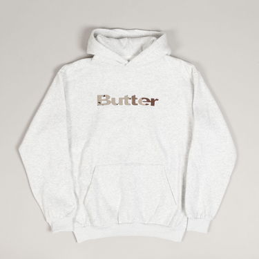 Mikina Butter Goods Butter Goods Camo Logo Hoodie Šedá | butter-goods-logo-camo-pullover-hoodie-ash, 1