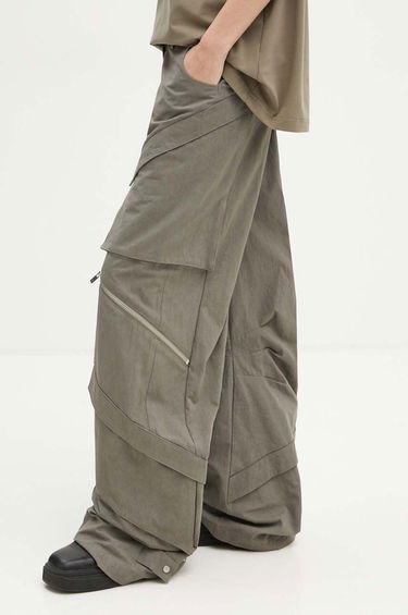 Cargo nohavice HELIOT EMIL Wide High-Waisted Cargo Pants Zelené | HE.W.10.149.DG23, 0