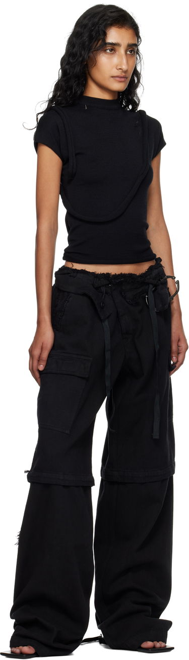 Cargo nohavice Ottolinger Ottolinger Baggy Cargo Pants Čierna | 109-200306-02, 3