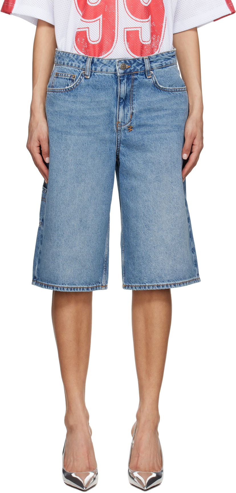 Šortky Ksubi Ksubi Low Rider Swept Denim Shorts Modrá | WSP25WA007