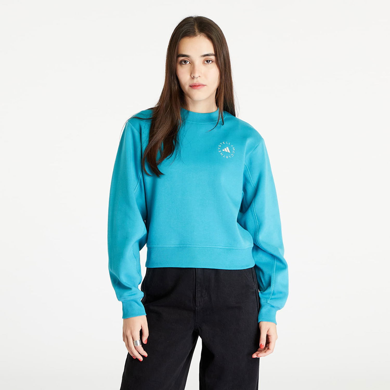Mikina adidas Performance Stella McCartney x Sportswear Sweatshirt Tyrkysová | IJ0592, 0