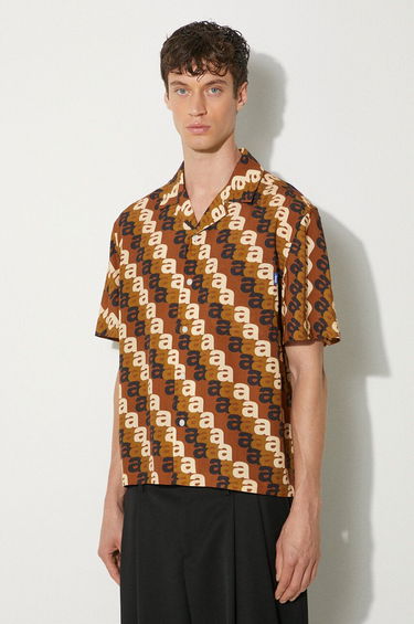Košeľa Awake NY Awake NY A Print Camp Relaxed Shirt Hnedá | SP24.TP005, 3