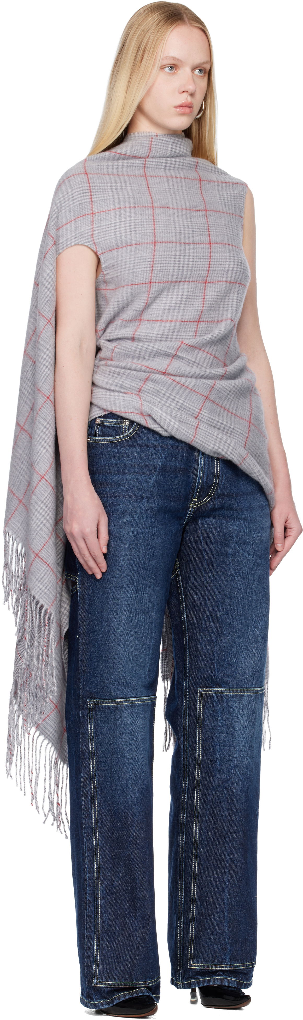 Košeľa Jean Paul Gaultier Jean Paul Gaultier Back Closure Scarf Draped Blouse Rôznofarebný | 25/04-W-TO389-W047-080230, 1