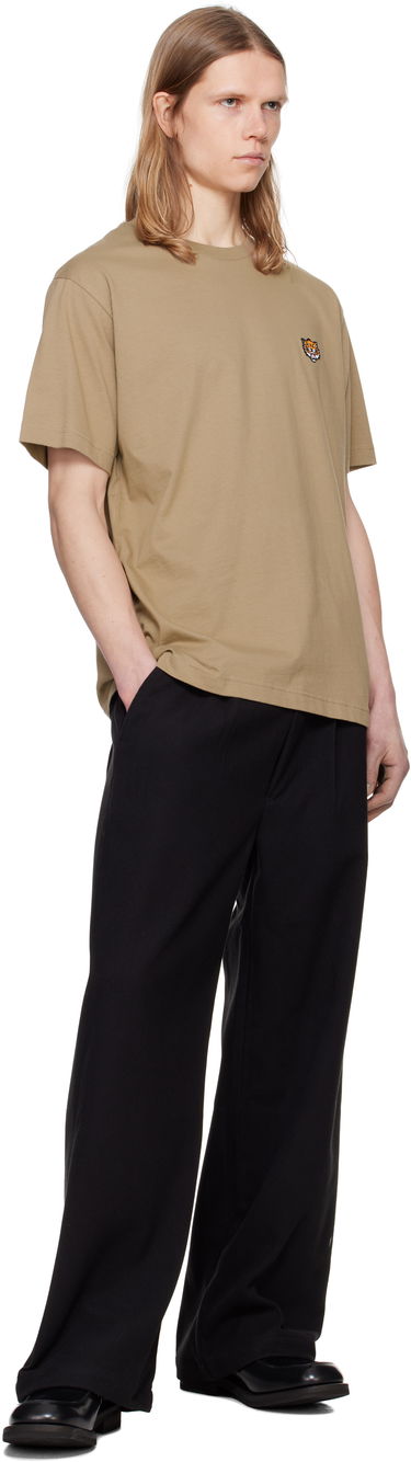 Tričko KENZO Kenzo Paris 'Happy Tiger' Embroidered T-Shirt Béžová | FF55TS5274SG, 3