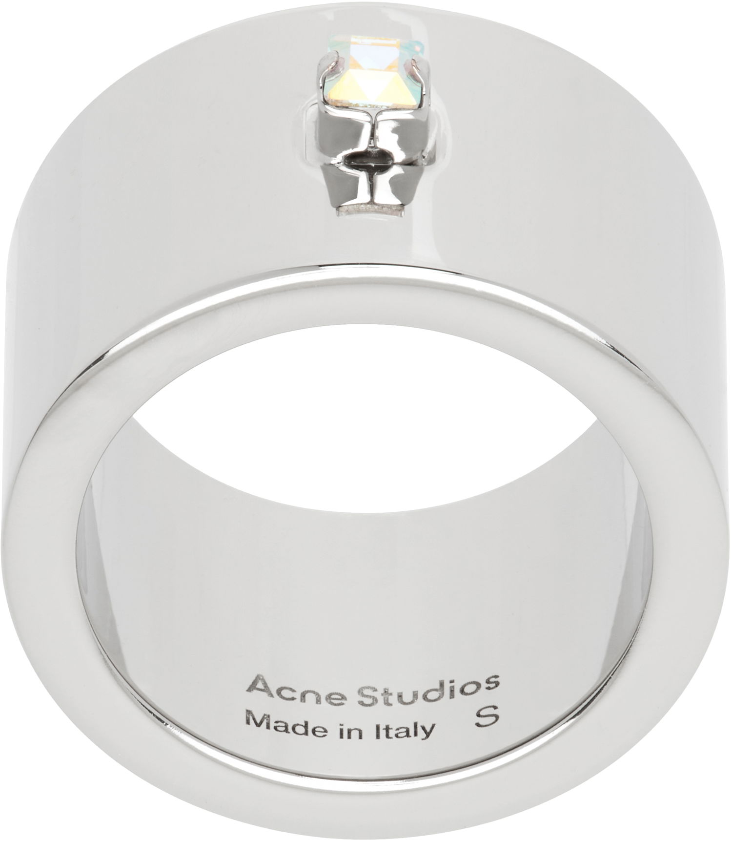 Prsteň Acne Studios Acne Studios Crystal Ring Metalická | C50458-, 1