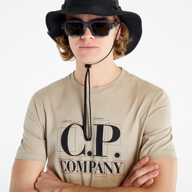 Tričko C.P. Company Jersey Large Graphic Logo T-Shirt Béžová | 14CMTS189A005100W-330, 2