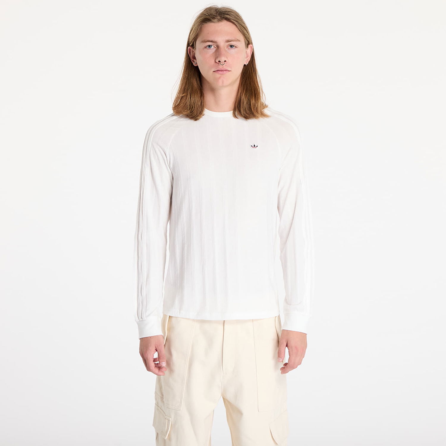 Tričko adidas Originals Clot x Rib Long Sleeve Tee Core White/ Core White Biela | JC8171, 0