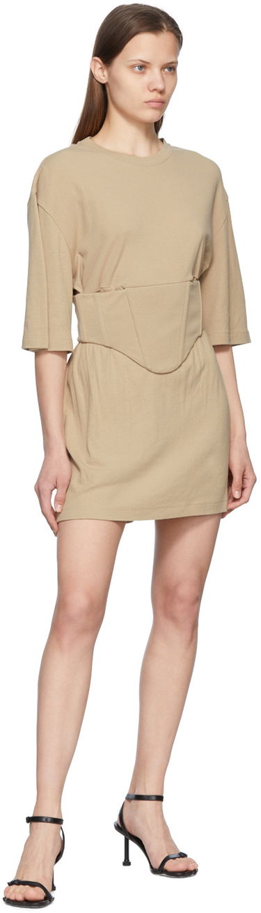Šaty Dion Lee Cotton Mini Dress With Corset Béžová | A9847S22, 3