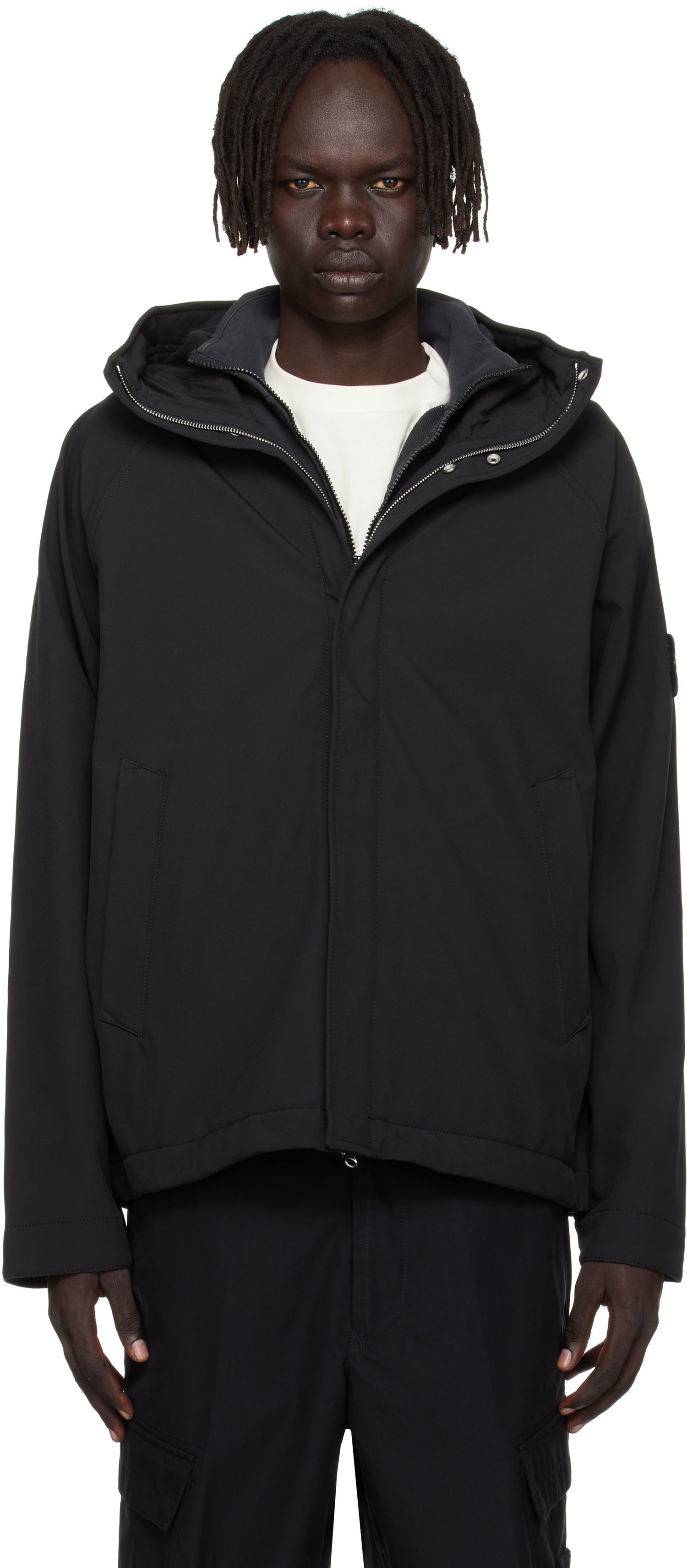Bunda Stone Island Soft Shell-R E.Dye Hooded Jacket Čierna | K2S15 Q100010 S0B22, 0