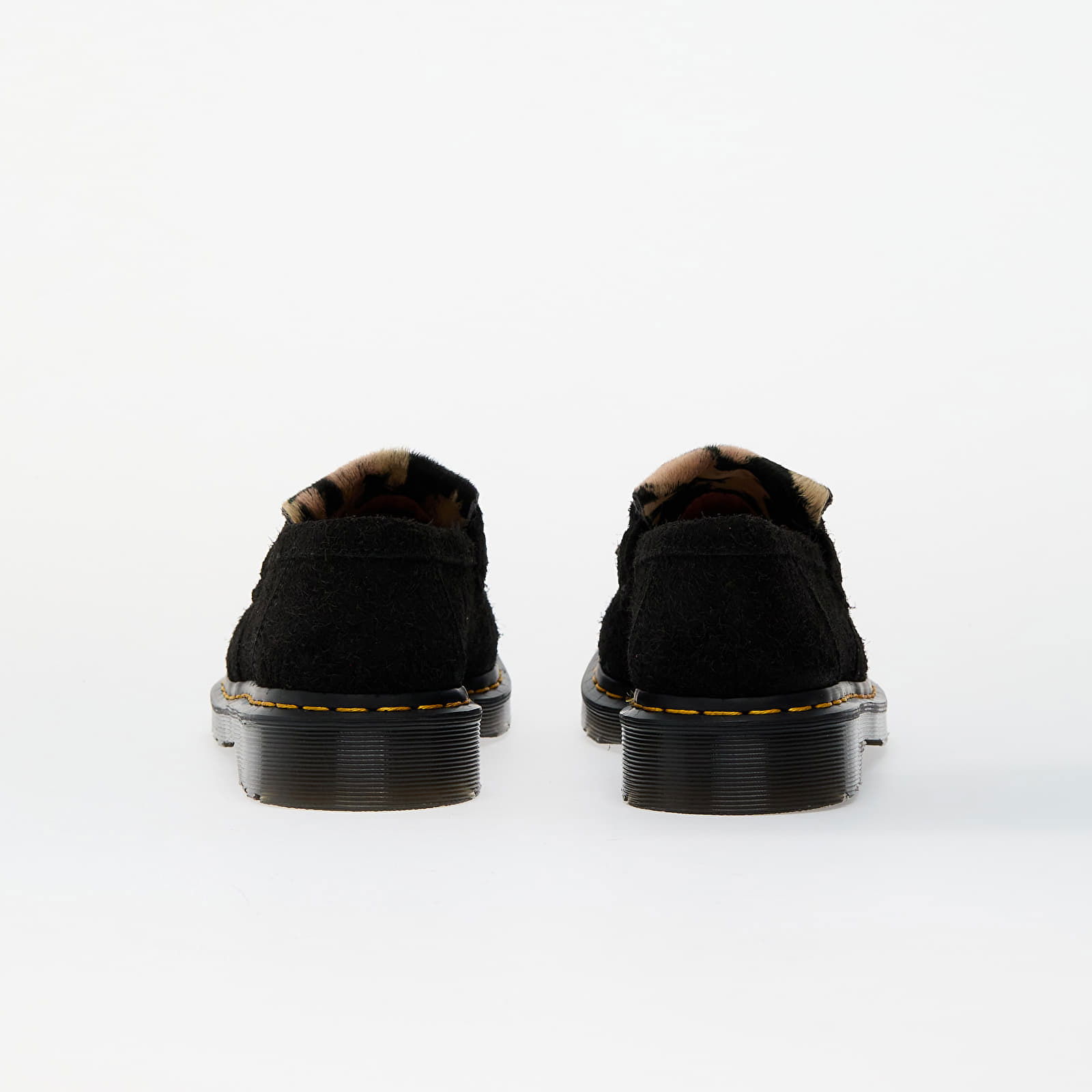 Adrian Black Suede Loafers with Contrast Hair On