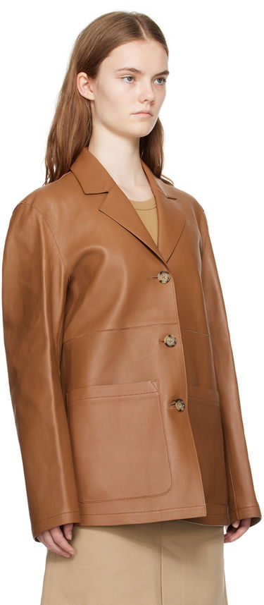 Bunda TOTEME TOTEME Clean Leather Jacket Hnedá | 242-WRZ1765-LE0056, 1