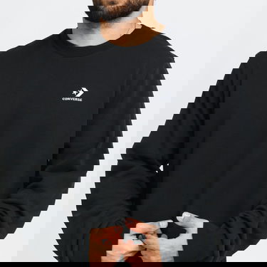 Mikina Converse Embroidered Crew Ft Čierna | 10020345-A01, 2