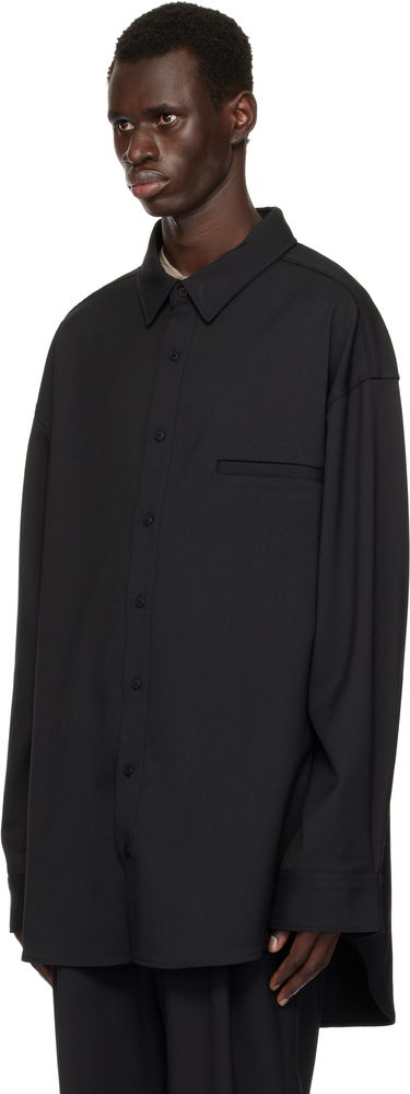 Košeľa Entire Studios Giant Wool Oversized Shirt Čierna | ES2597BL, 3