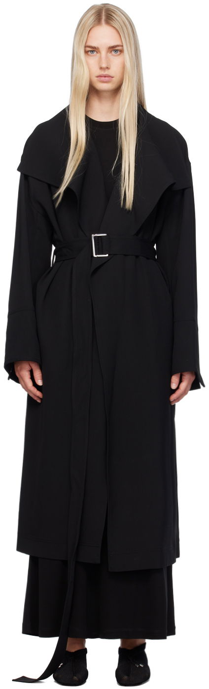 Kabáty TOTEME TOTEME Signature Shawl Collar Long Coat Čierna | 243-WRO3318-FB0187, 0