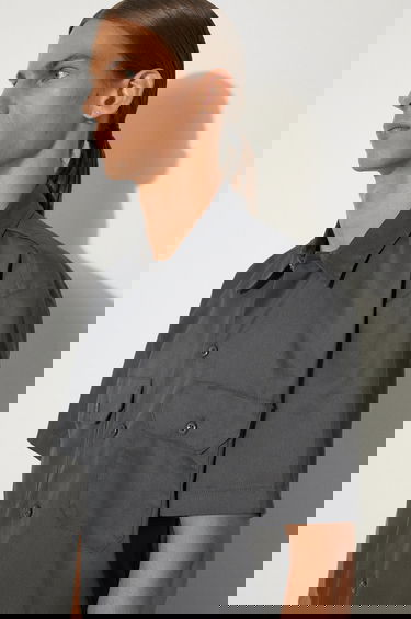 Košeľa Dickies Short Sleeve Shirt Classic Collar Two Chest Pockets Regular Fit Šedá | DK0A4XK7CH0, 4