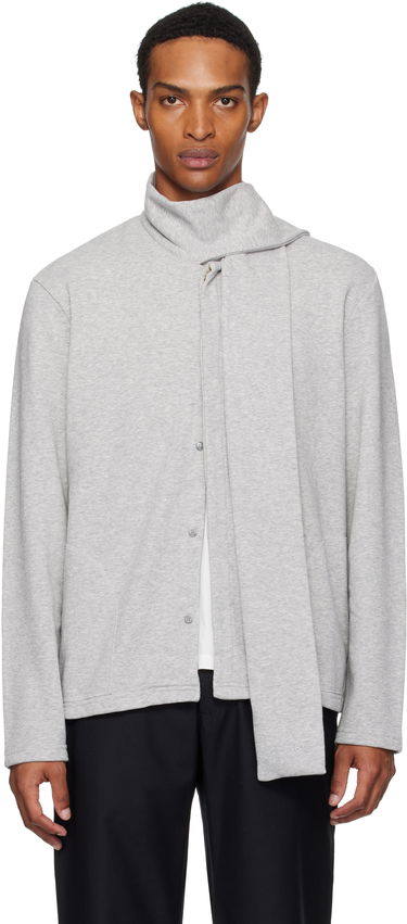 Mikina Maison Margiela MM6 Maison Margiela Long Sleeve Sweatshirt with Attached Scarf Šedá | SH0NH0015 M25013, 0