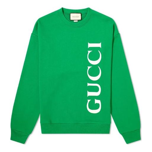 Sveter Gucci Logo Sweatshirt Zelené | 599345-XJB1C-3189, 0
