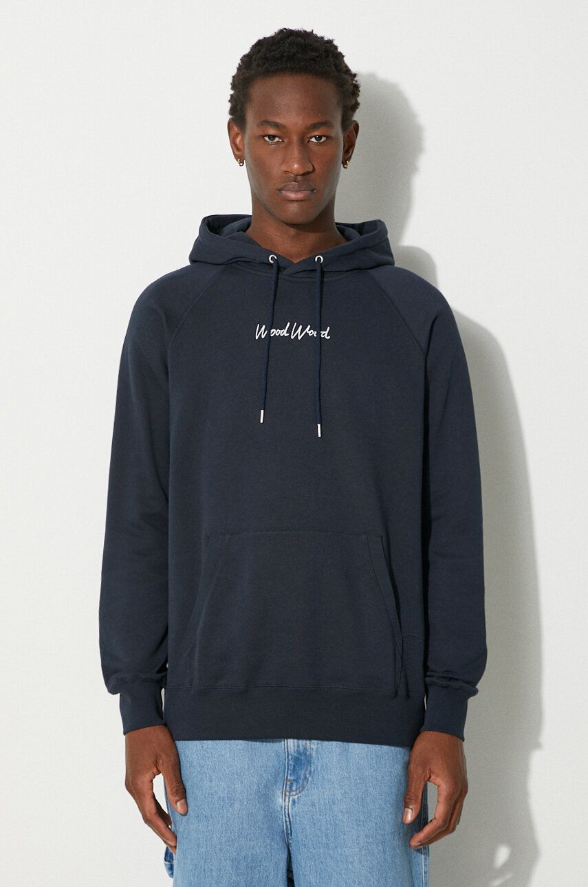 Mikina WOOD WOOD Fred Sweatshirt With Print Modrá | 12045600.2474.NAVY, 0