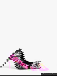 Floral-Print Pointed-Toe Pumps
