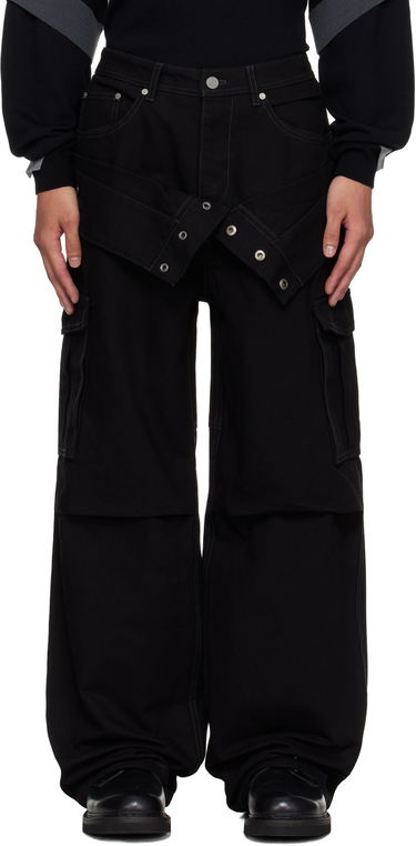 Džínsy Andersson Bell Andersson Bell Double Waist Work Wide-Leg Jeans Čierna | apa834u, 0
