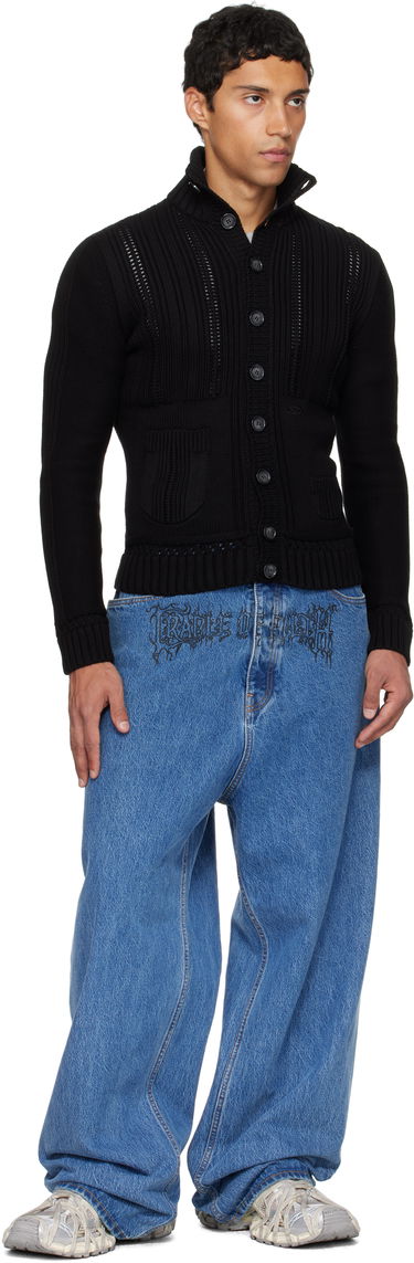 Sveter VETEMENTS VETEMENTS Cargo Cardigan Čierna | UH76KN350B, 3