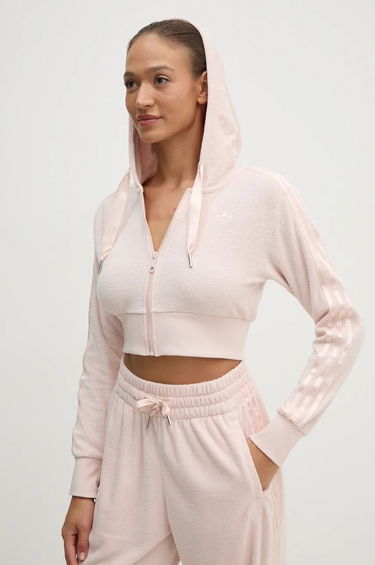 Mikina adidas Originals Galore Short Fulzip Cropped Hoodie Ružová | JN3005, 0