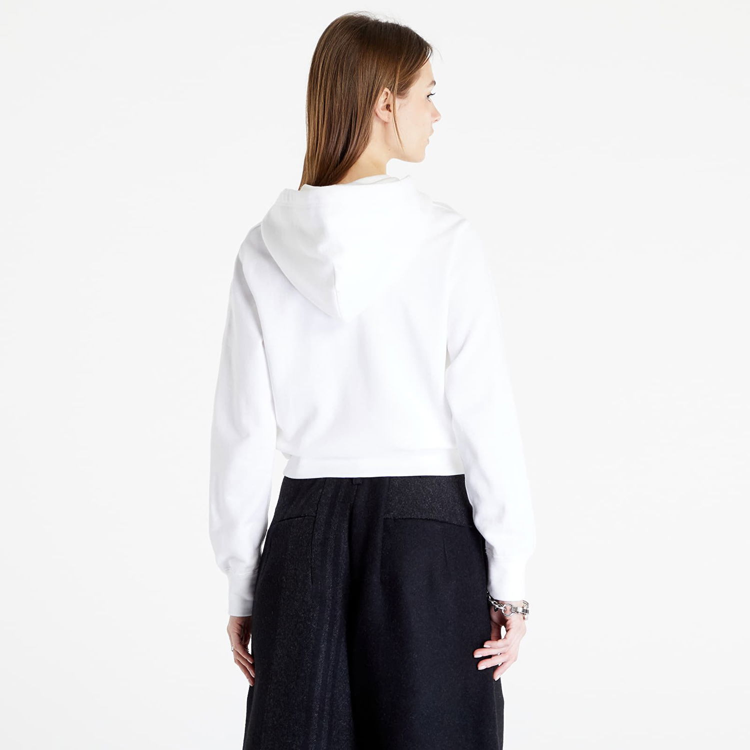 Mikina Comme des Garçons Double Heart Zip Hoodie Biela | AZT293 white, 1