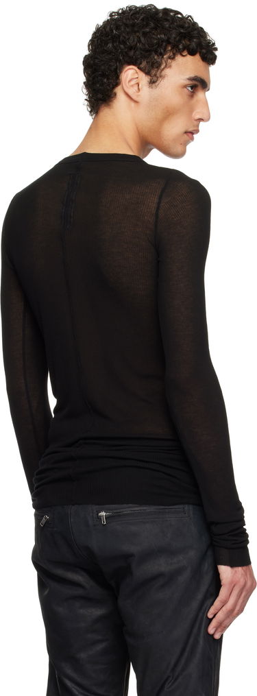 Tričko Rick Owens Rick Owens Hollywood Rib Long Sleeve T-Shirt Čierna | RU01E5250 RC, 2