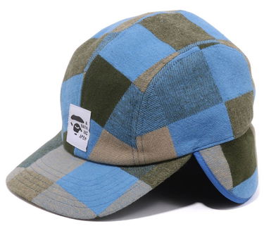 Šiltovka BAPE BAPE Block Check Earflap Cap Modrá | 001CPI801001M, 3