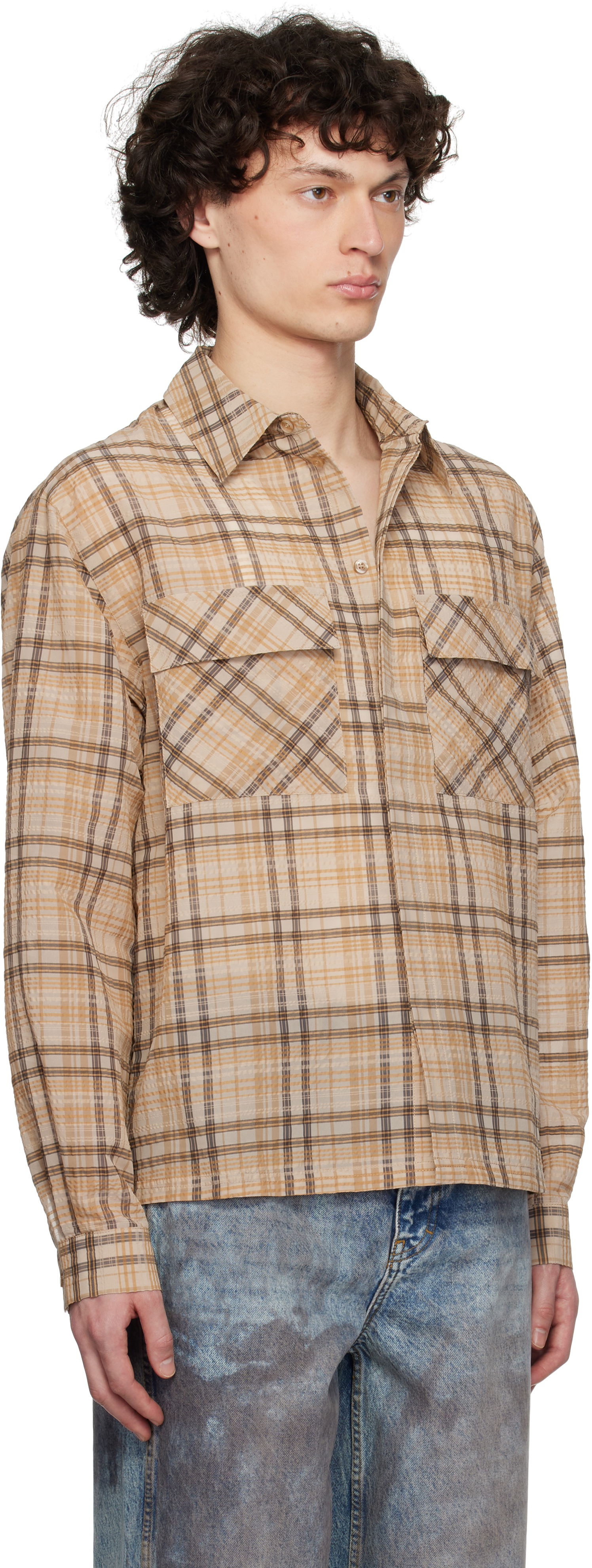 Košeľa Represent Clo Represent Sheer Flannel Shirt Béžová | MLM2907, 1