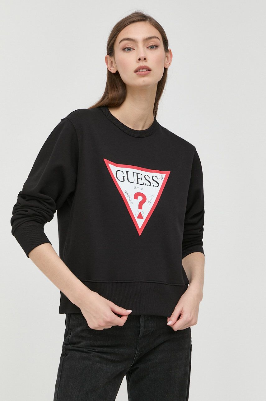 Mikina GUESS Triangle Sweatshirt Čierna | W2YQ16.KBA10, 0