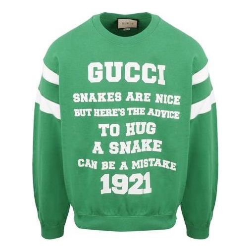 Sveter Gucci 'To Hug A Snake' Cotton Sweatshirt Zelené | 655471-XJDHO-3229