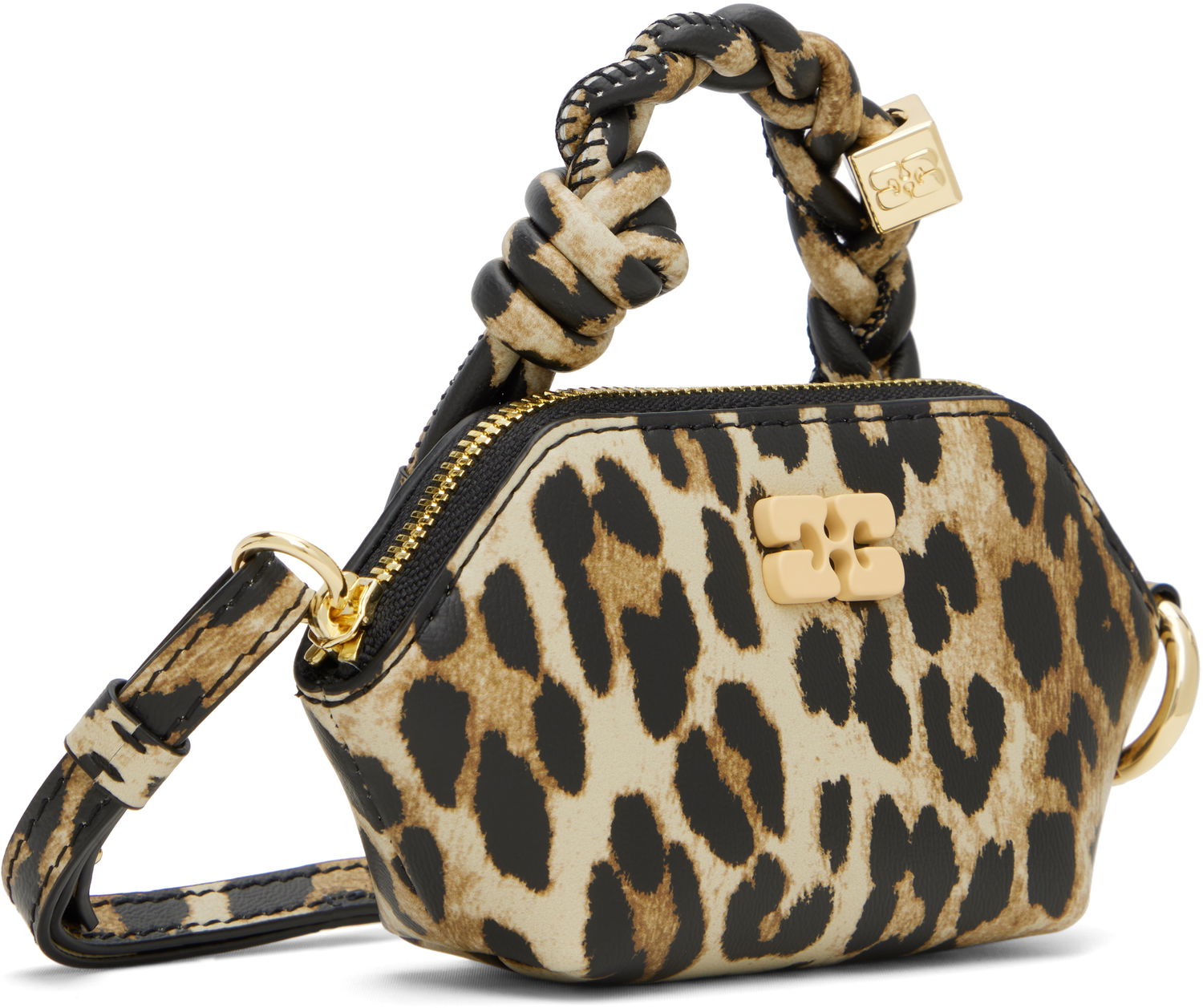 Kabelka GANNI GANNI Nano Bou Leopard Print Bag Béžová | A6549, 1