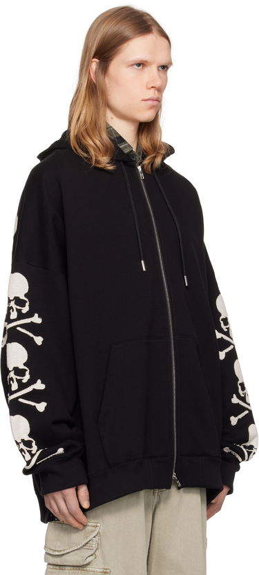 Mikina Mastermind WORLD Mastermind World Oversized Skull Crossbones Zip Hoodie Čierna | MW25S14-SW026-015, 1
