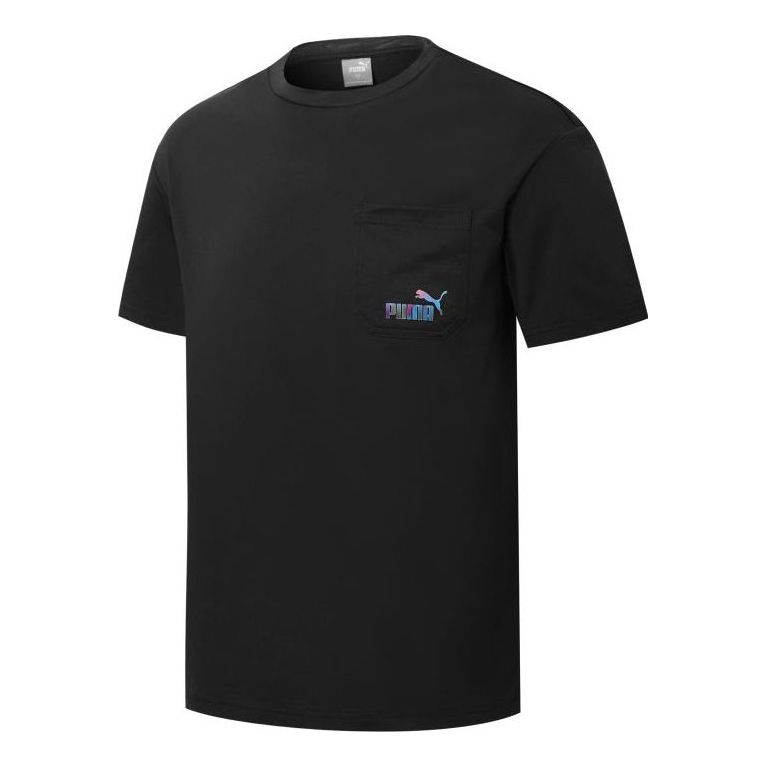 Tričko Puma Pocket Logo Graphic Tee Čierna | 671962-01