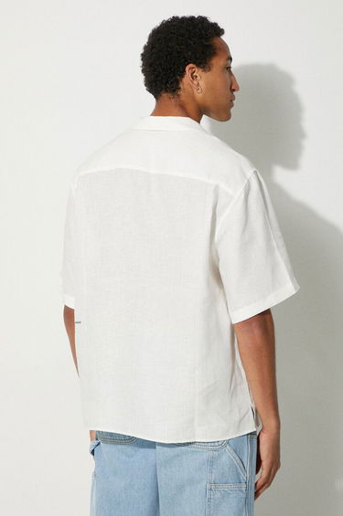Košeľa PANGAIA Pangaia DNA Linen Camp Collar Relaxed Shirt Biela | 10002046, 3