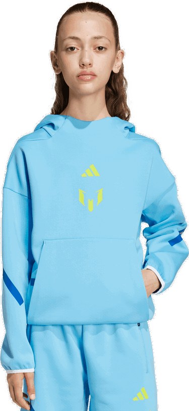 Mikina adidas Performance MESSI ZNE Hoodie Modrá | KB2136, 4