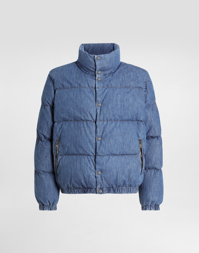 Prešívaná bunda Dolce & Gabbana Dolce & Gabbana Padded Denim Jacket Modrá | G9BUCDG8NW5S9001
